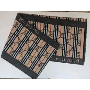 Raidy Boer Scarf Soft Warm Unisex 12"x73" Gray Beige